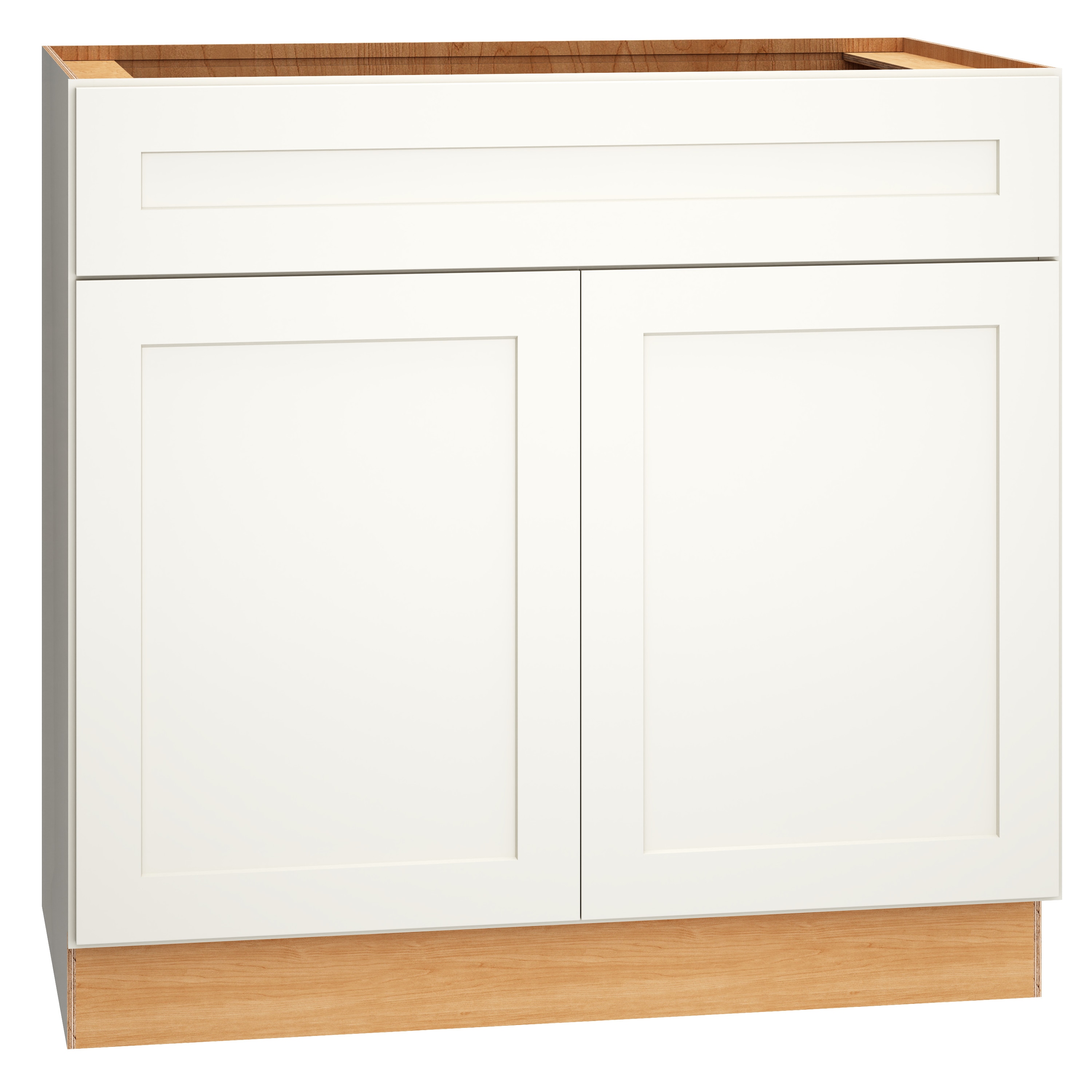 Jamestown 36-in White Bathroom Vanity Base Cabinet without Top