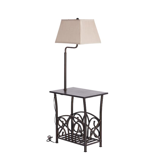 allen + roth 54-in Bronze Shelf Floor Lamp - Image 3