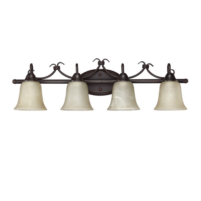 WELLFOR TC Vanity Light 31.89-in 4-Light Bronze Modern/Contemporary Vanity Light