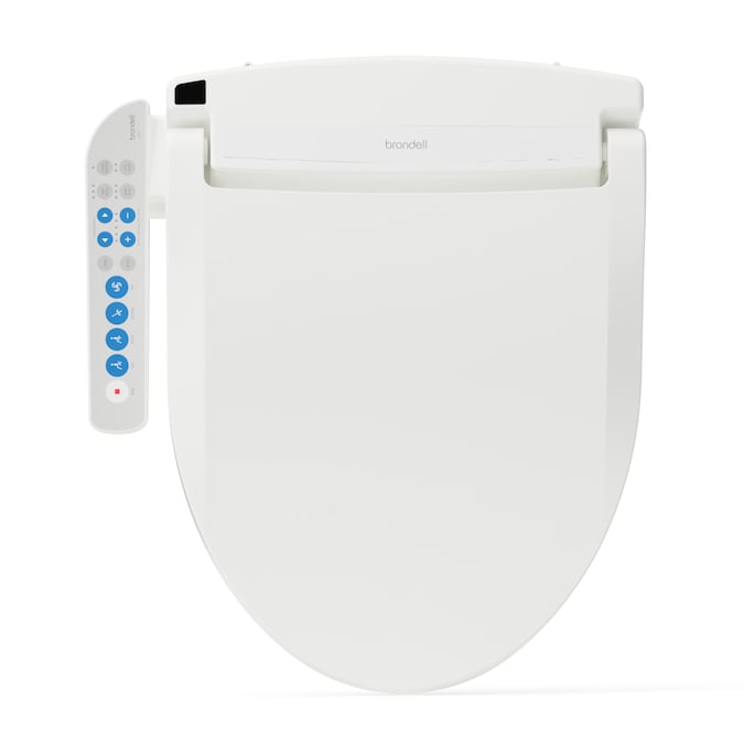 Brondell Plastic White Elongated Soft Close Heated Bidet Toilet Seat