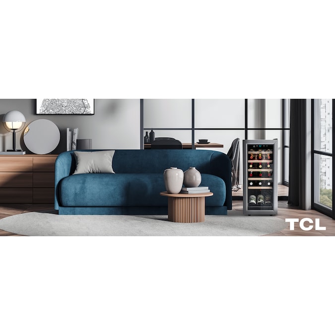 TCL 13.6-in W 18 -Bottles Stainless Steel Freestanding Indoor Wine Cooler - Image 11