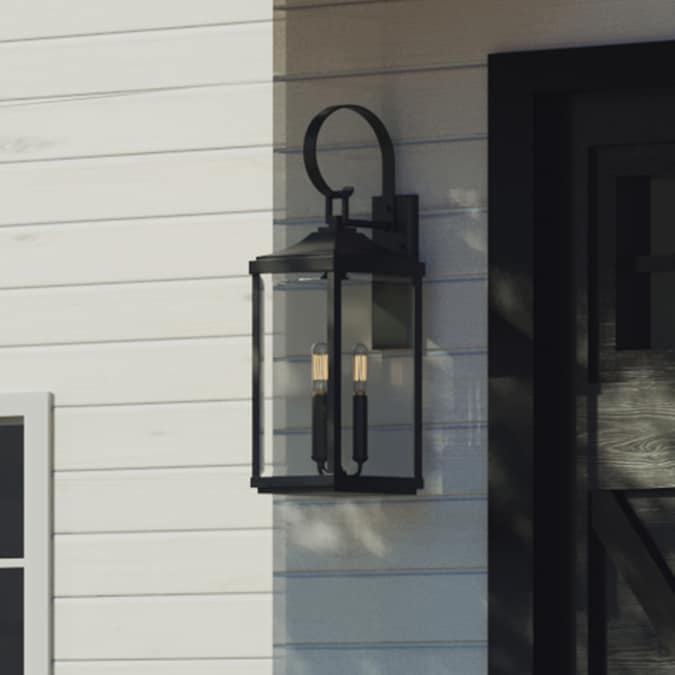 Progress Lighting Gibbes Street 3-Light 30.625-in H Black Outdoor Wall Light