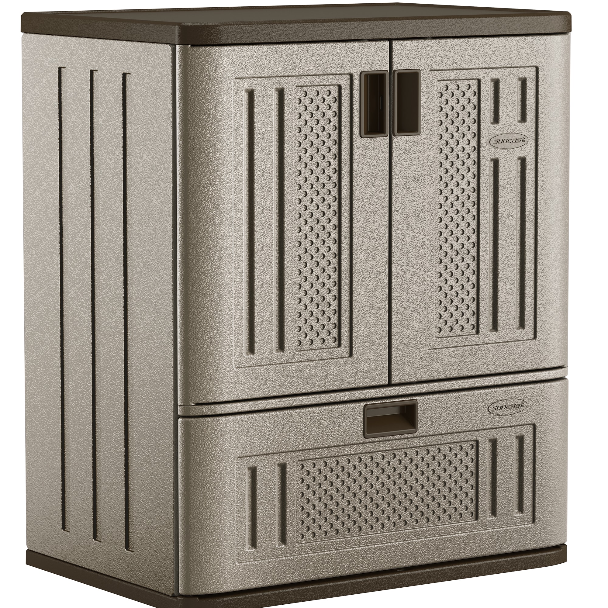 Single Drawer Base Cabint 30-Inches W x 36-Inches H x 20-Inches D Freestanding Plastic Garage Cabinet in Silver