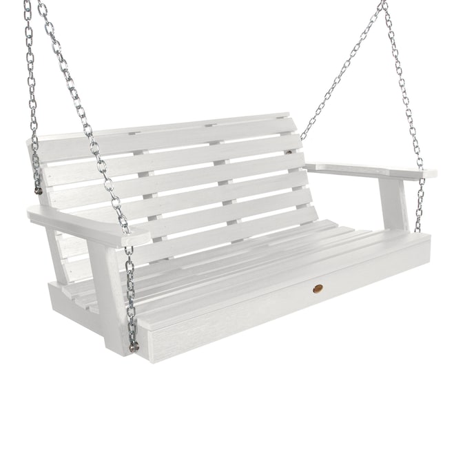 highwood The Weatherly 2-person White Recycled Plastic Outdoor Swing
