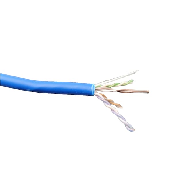 Micro Connectors Plenum 1000-ft 23 Cat 6 4 Plenum Blue Data Cable Spool