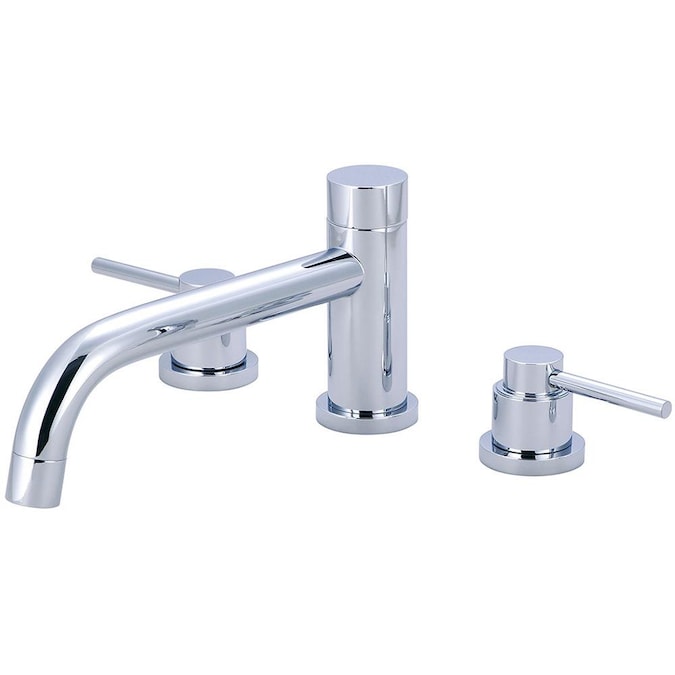 Pioneer Industries Motegi Polished Chrome 2-handle Deck-mount Roman Low-arc Bathtub Faucet (Valve Included)