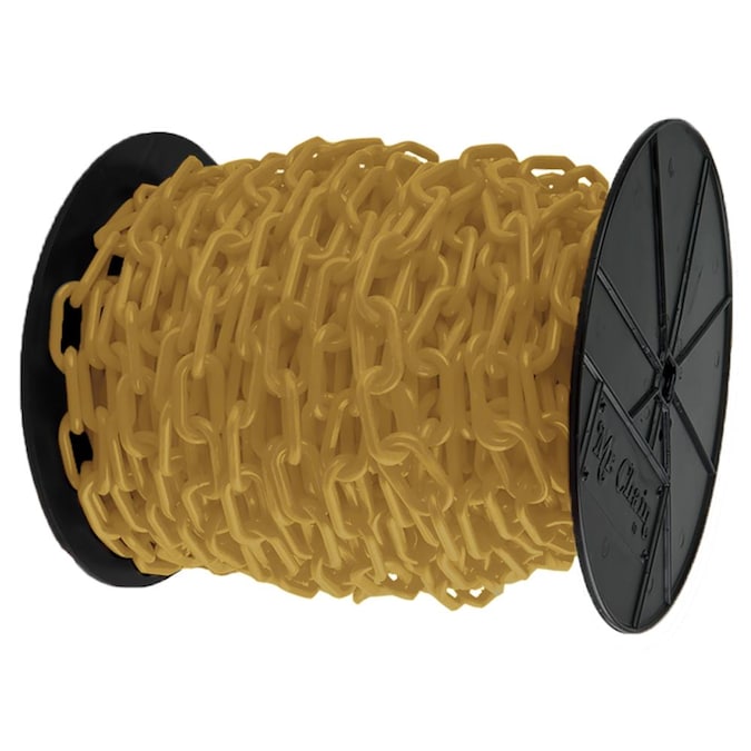 Mr. Chain 1.5 in (#6, 38Mm) X 200 Ft Gold Plastic Barrier Chain On A Reel