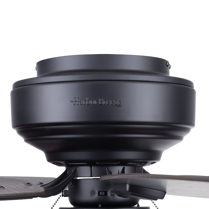 Harbor Breeze Kindleton 52-in Matte Black with Cocoa/Mocha Blades LED Indoor Flush Mount Ceiling Fan with Light (5-Blade) - Image 16