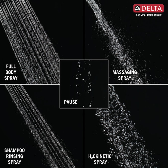 Delta HydroRain Polished Nickel 6-in Round Dual/Combo Rain Shower Head 2.5-GPM (9.5-LPM) - Image 5