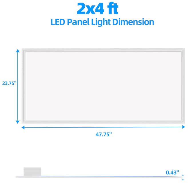 WYZM 4-Pack 4-ft x 2-ft Adjustable Daylight LED Panel Light - Image 9