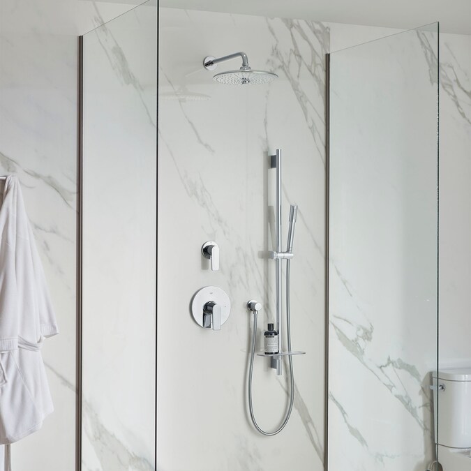 GROHE Brushed Nickel 10.25-in Round Fixed Rain Shower Head 1.8-GPM (6.8-LPM) - Image 3