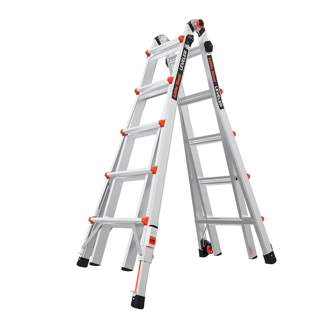 Little Giant Ladders Leveler M22 with Leg Levelers 22-ft Reach Type 1aa- 375-lb Load Capacity Telescoping Multi-Position Ladder