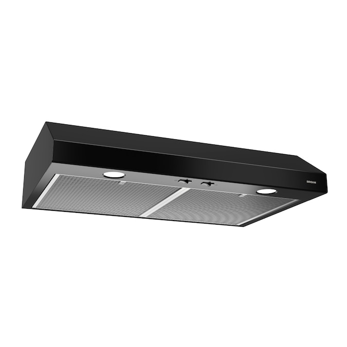 Broan Glacier BCSD1 30-in 300-CFM Convertible Black Under Cabinet Range Hoods Undercabinet Mount