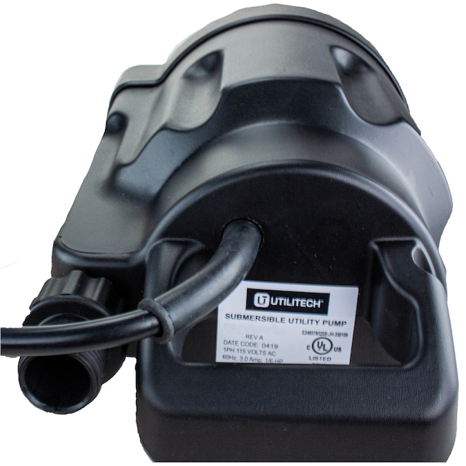 Utilitech 1/3-HP 115-Volt 30-GPM Thermoplastic Submersible Utility Pump - Image 5