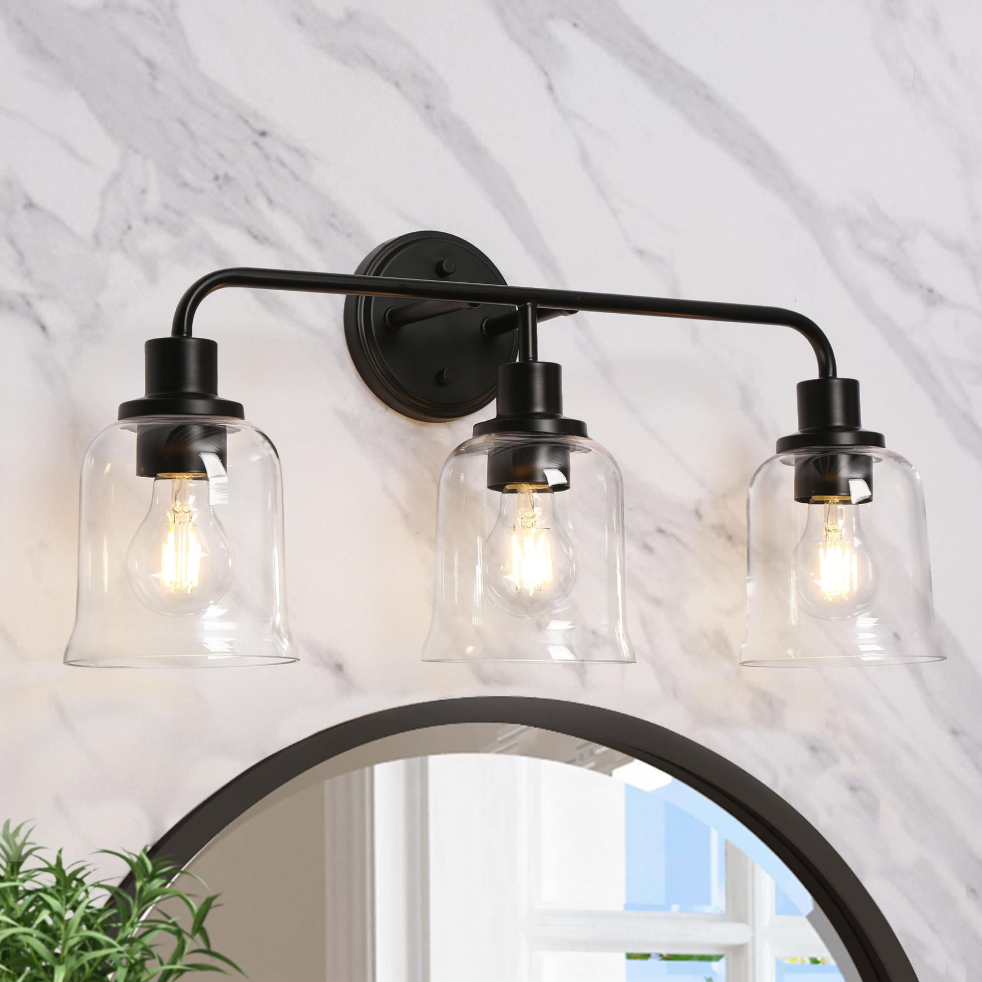 Morrisave 22.8-in 3 -Light Matte Black Modern/contemporary Vanity light bar