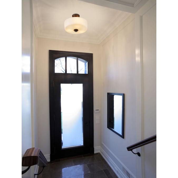 Z-Lite Arlington 3-Light 14.75-in Matte Black Semi Flush Mount Light - Image 7