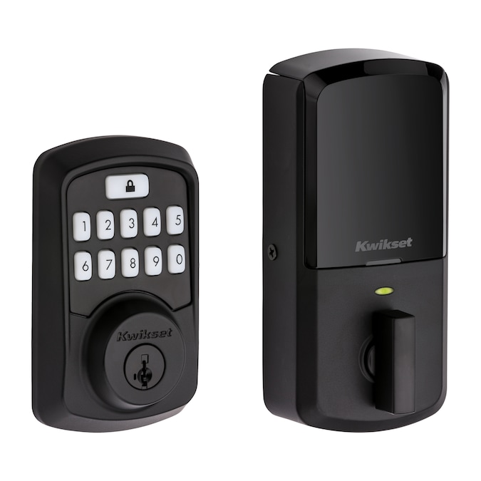 Kwikset Aura Matte Black Smart Lock Electronic Deadbolt Bluetooth Smartkey with Keypad