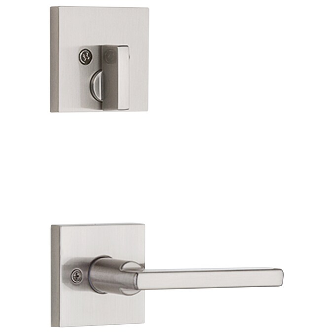Kwikset Signature Series Vancouver Satin Nickel Single Deadbolt Keyed Entry Door Handleset with Halifax Handle and Smartkey - Image 4