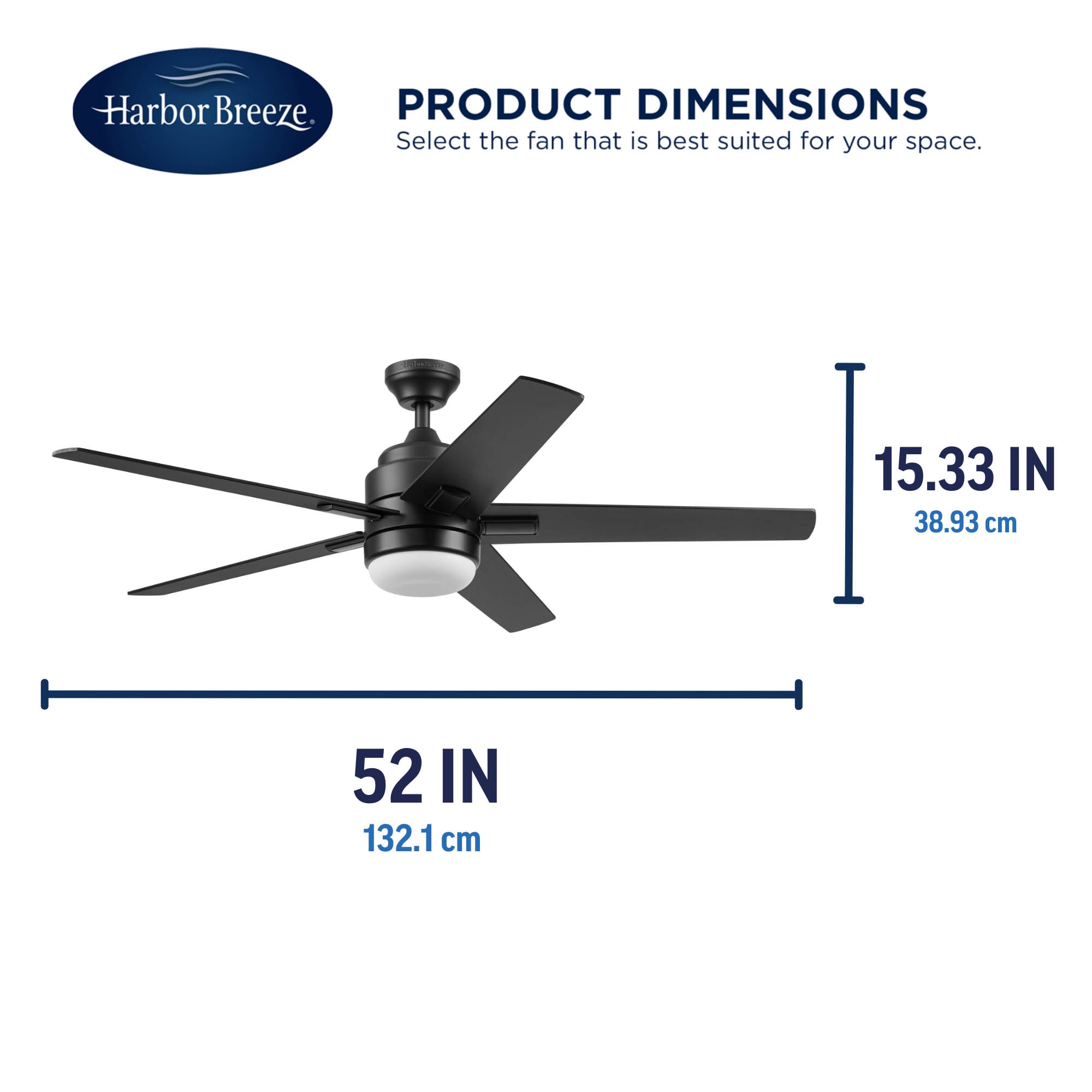 Flanagan III 52-in Color-Changing Integrated LED Outdoor Matte Black with Black/Driftwood Blades Ceiling Fan With Light - Remote Included ( 5 -Blade ) - Image 11