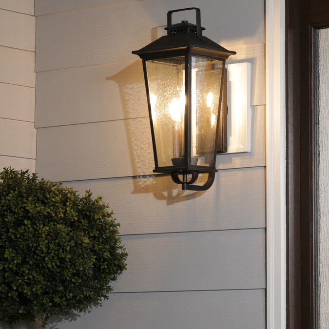 allen + roth Prospect Hill 7-in W 3-Light Pewter Transitional LED Wall Sconce - Image 9