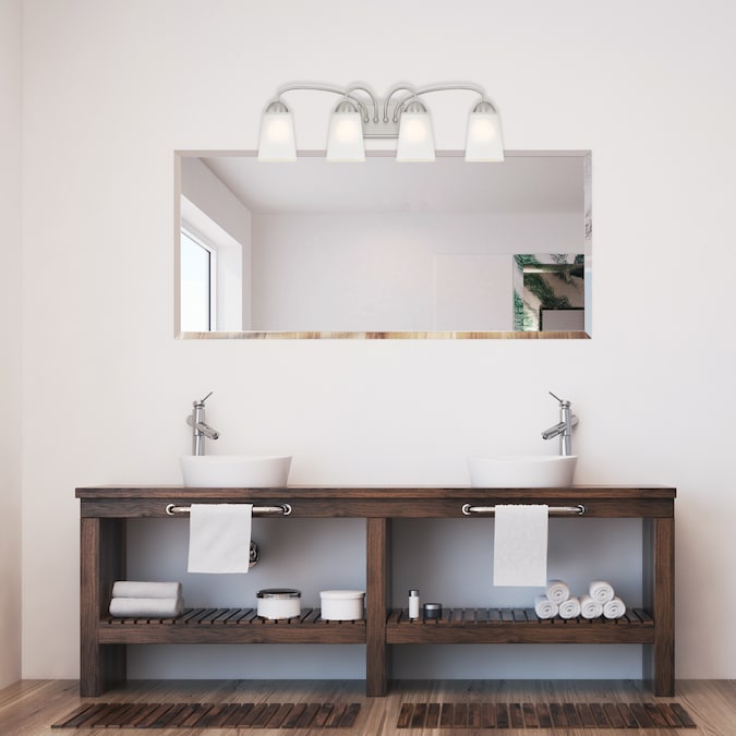 Designers Fountain Malone 28.75-in 4-Light Brushed Nickel Transitional Vanity Light Bar