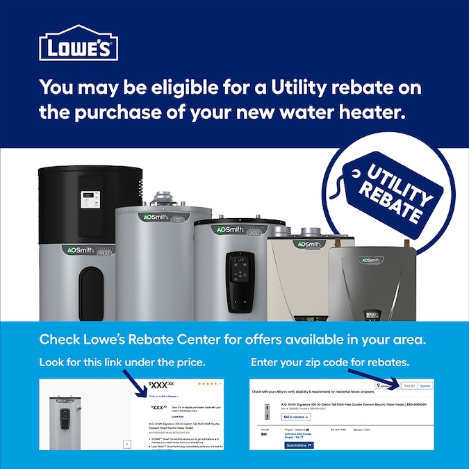 A.O. Smith Signature 100 30-Gallon Short 6-year Warranty 4500-Watt Double Element Electric Water Heater - Image 9