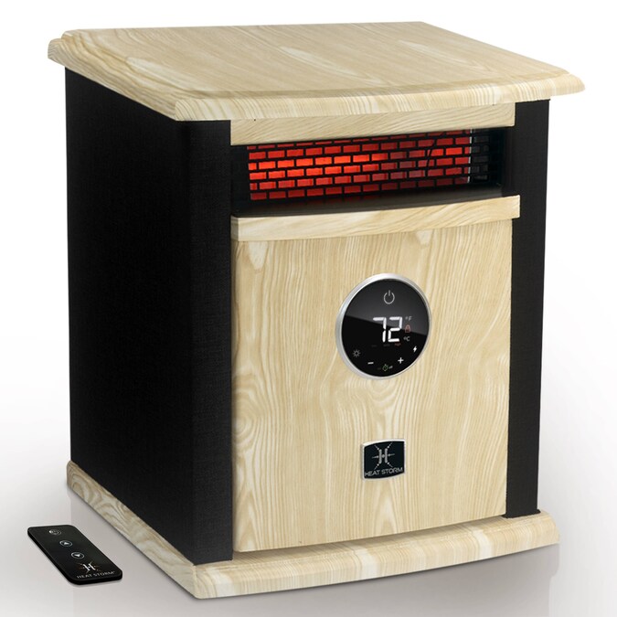 Heat Storm Up to 1500-Watt Infrared Cabinet Indoor Electric Space Heater with Thermostat and Remote Included