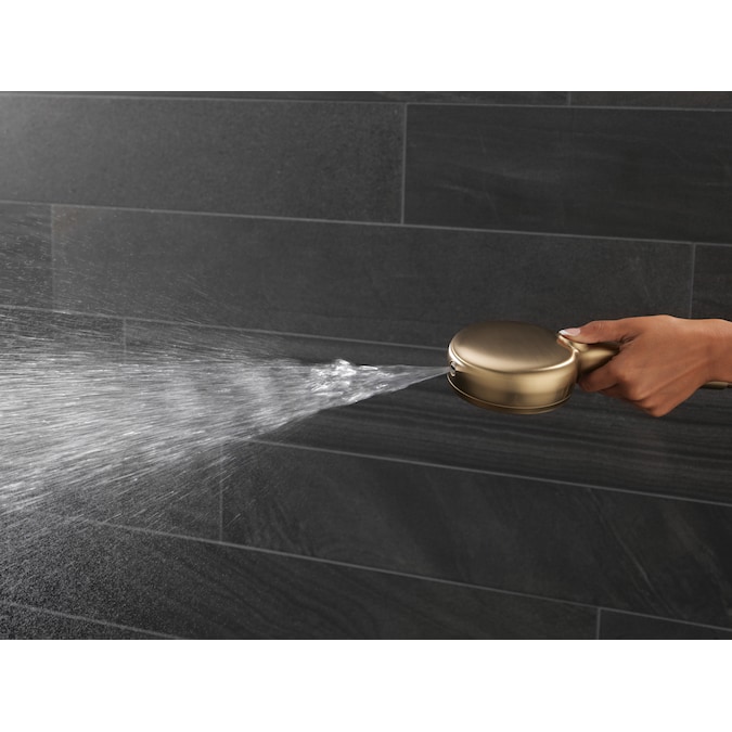Delta ProClean Lumicoat Champagne Bronze 4.5-in Round Handheld Shower Head 1.75-GPM (6.6-LPM) - Image 14