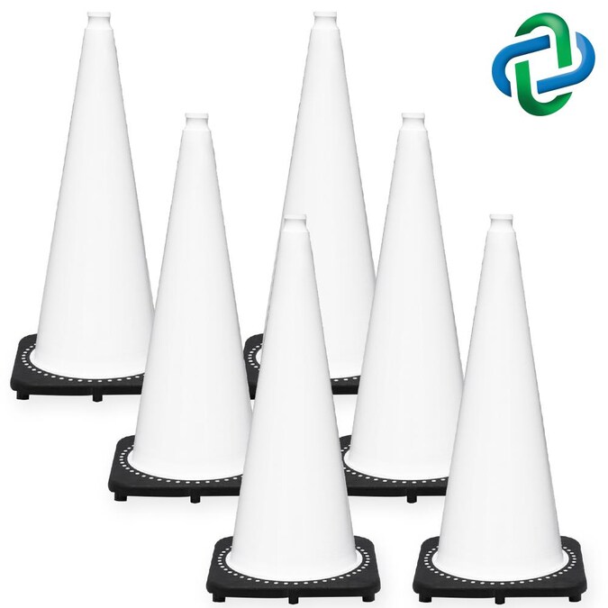 Mr. Chain 6-Pack 28-in White Traffic Safety Cone