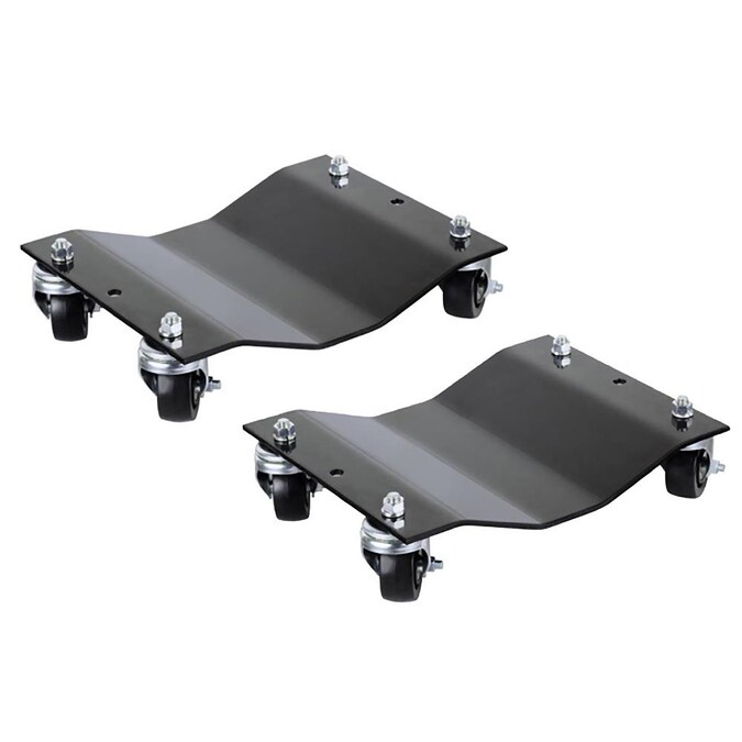 Fleming Supply Tire Skates Wheel Dolly Set - Heavy Duty Steel Dollies with 3-Inch Locking Casters for Moving Vehicles and Equipment, 3000lb Capacity