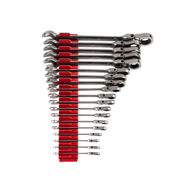 TEKTON 19-Piece Set Metric Flexible Head Ratchet Wrench