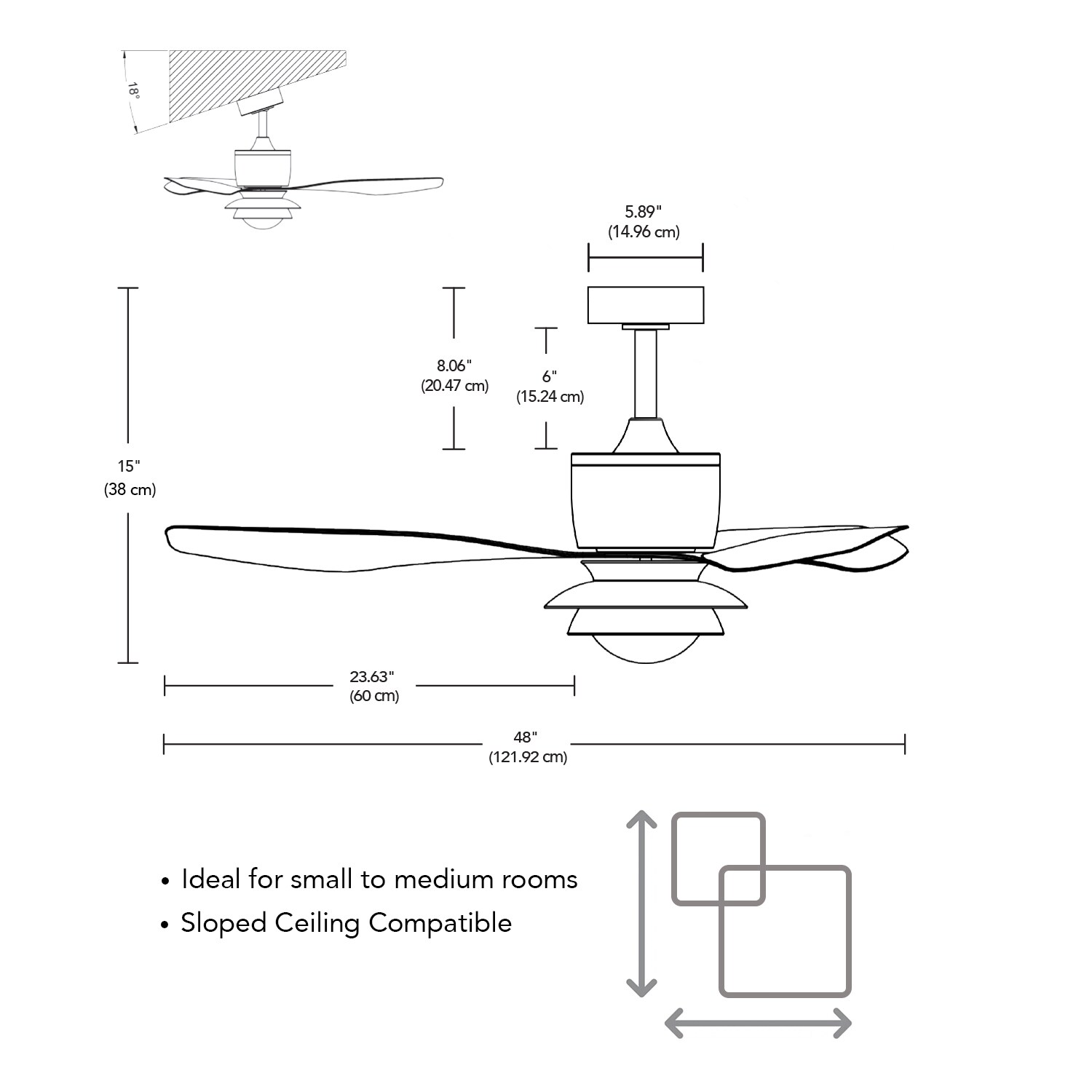 48-in Color-Changing Integrated LED Smart White with Satin Blades - Remote Included ( 3 -Blade ) - Image 9