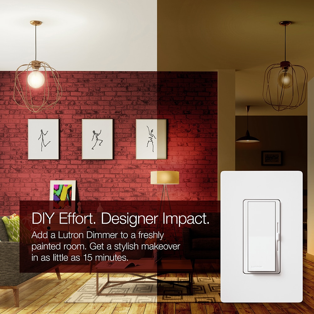 Diva LED+ Single-pole/3-way LED Rocker Light dimmer switch White 3 -Pack - Image 5