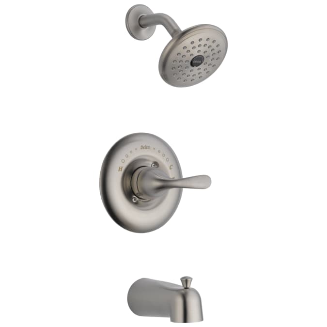 Delta Classic Stainless 1-handle Single Function Round Bathtub and Shower Faucet Valve Included