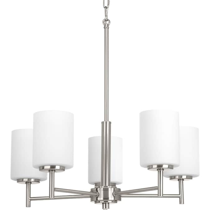 Progress Lighting Replay 5-Light Brushed Nickel Modern/Contemporary Dry rated Chandelier