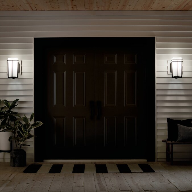 Kichler Tremillo 1-Light 14.25-in H Black Outdoor Wall Light - Image 4