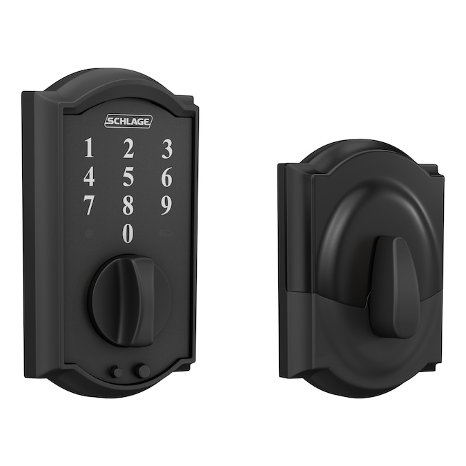 Schlage Touch Camelot Matte Black Electronic Deadbolt Touchscreen Keypad