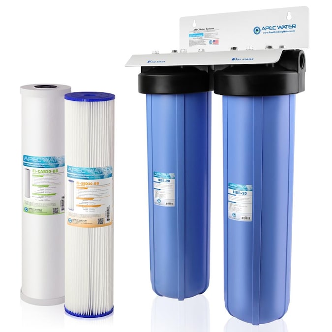 APEC Water Water Filtration System 7 Dual-stage 15-GPM Gac Hard Water Whole House Water Filtration System