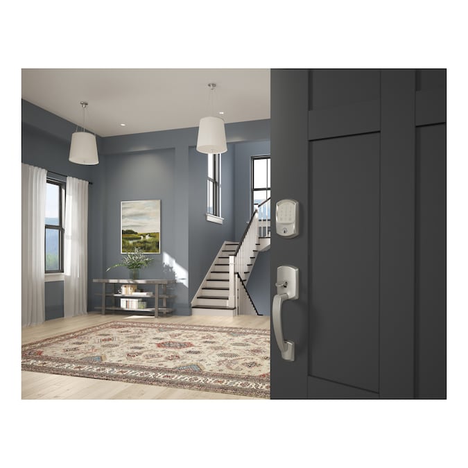 Schlage Encode Greenwich Satin Nickel Smart Lock Electronic Deadbolt with Wifi Bluetooth Touchscreen Keypad - Image 10