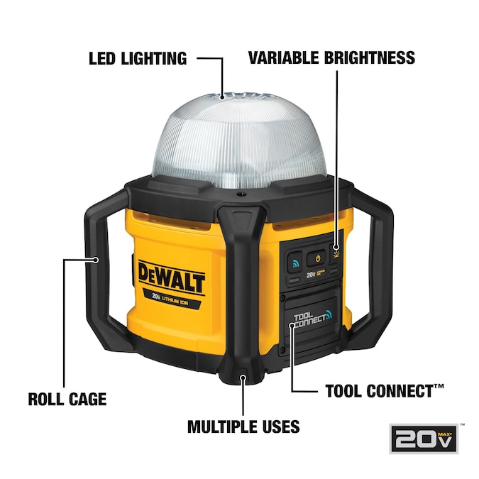 DEWALT 5000-Lumen LED Battery-operated Rechargeable Portable Work Light - Image 2