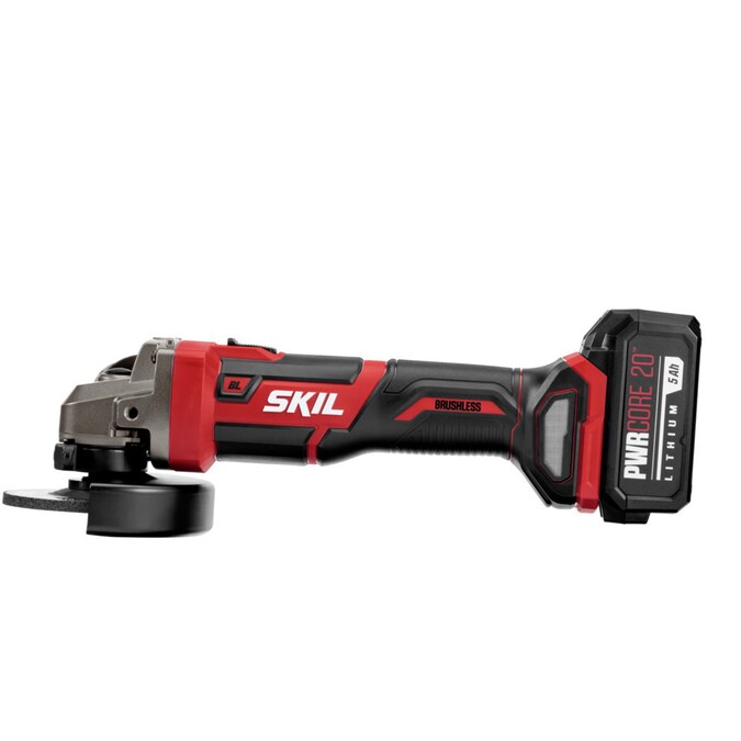 SKIL PWR CORE 20 4.5-in 20-volt Sliding Switch Brushless Cordless Angle Grinder (Charger Included and 1-Battery) - Image 7