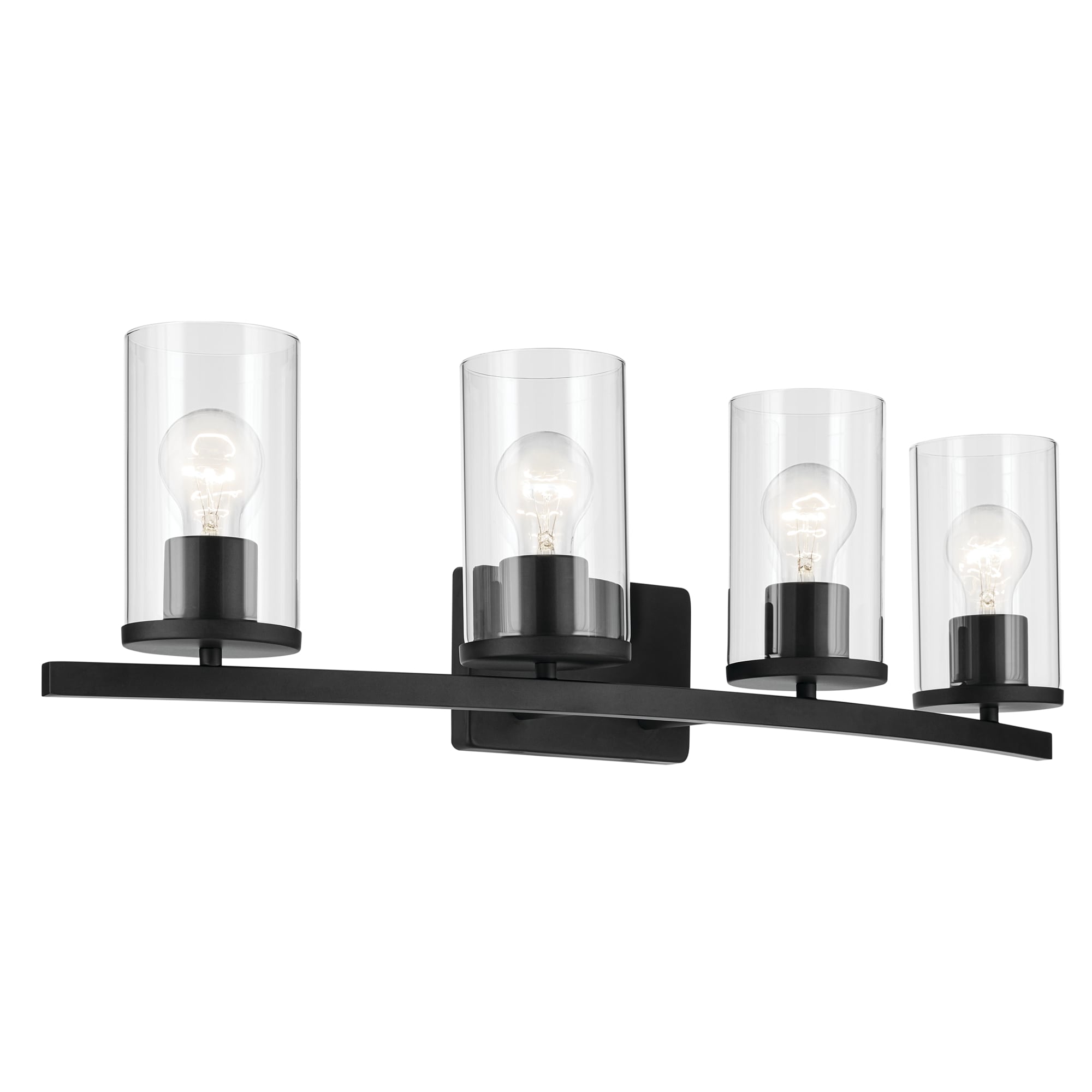Crosby 31.25-in 4 -Light Black Modern/contemporary Vanity light