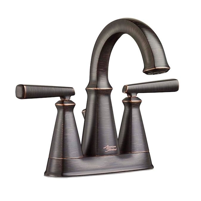 American Standard Edgemere Legacy Bronze 4-in centerset 2-Handle WaterSense Bathroom Sink Faucet with Drain and Deck Plate