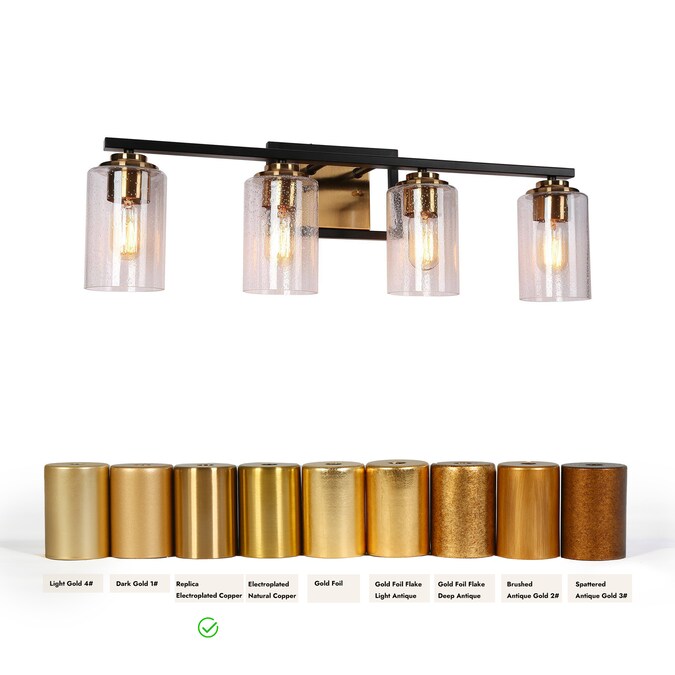 ZEVNI Lauri 28-in 4-Light Matte Black LED Modern/Contemporary Vanity Light - Image 5