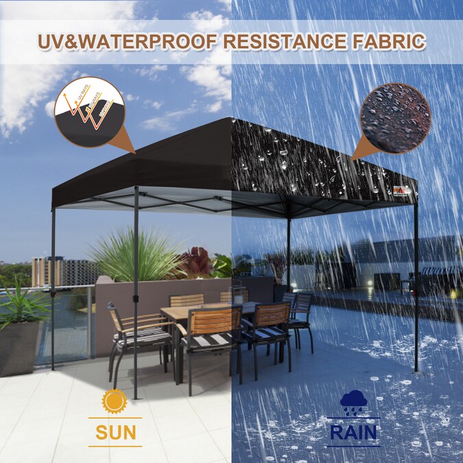 ABCCANOPY 10-ft x 10-ft Square Black Pop-up Canopy - Image 7