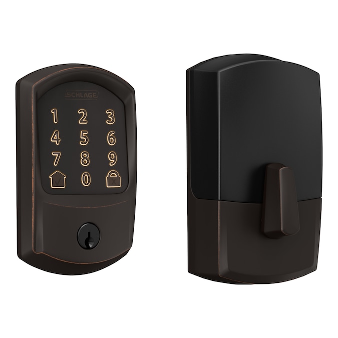 Schlage Encode Greenwich Aged Bronze Smart Lock Electronic Deadbolt with Wifi Bluetooth Touchscreen Keypad