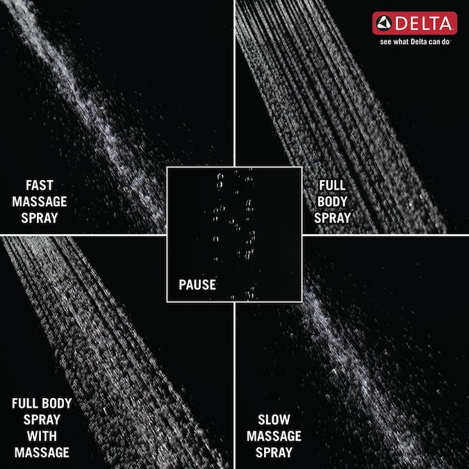 Delta Saylor Matte Black 6.81-in Round Dual/Combo Shower Head 1.75-GPM (6.6-LPM) - Image 8