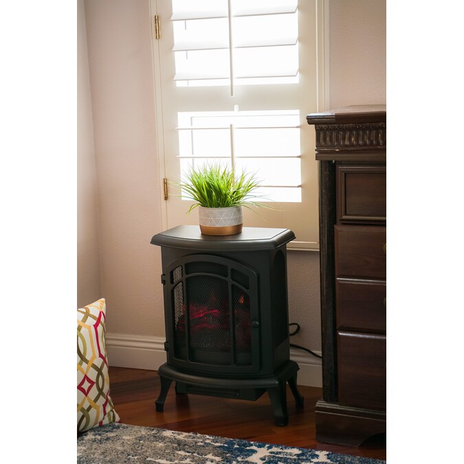 XBrand 15-in W Black LED Flat Wall Electric Fireplace