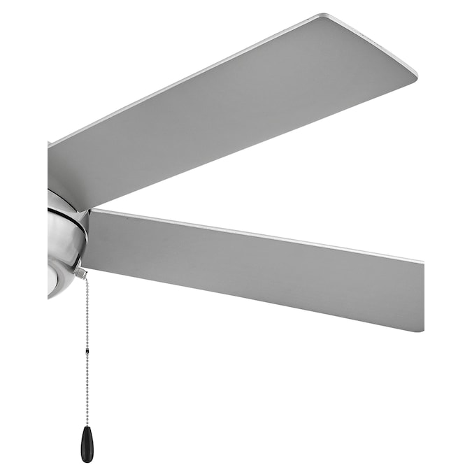 Hinkley Croft 52-in Brushed Nickel with Matte Black, Silver Blades Integrated LED Indoor Smart Ceiling Fan with Light (5-Blade) - Image 4