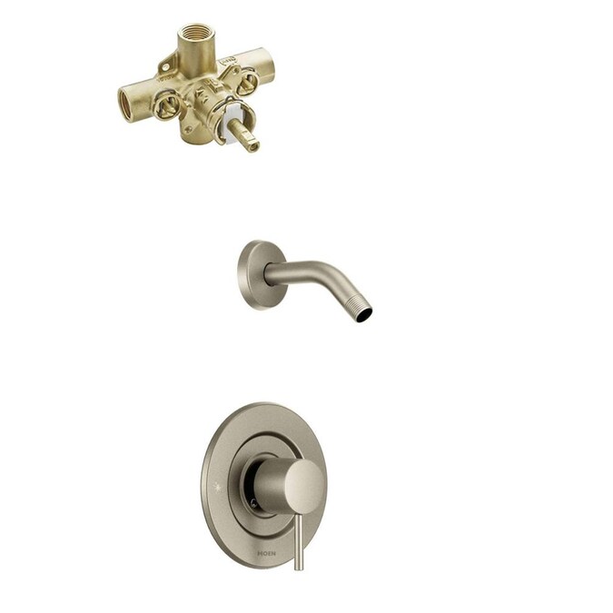 Moen Align Brushed Nickel 1-handle Round Shower Faucet Valve Included